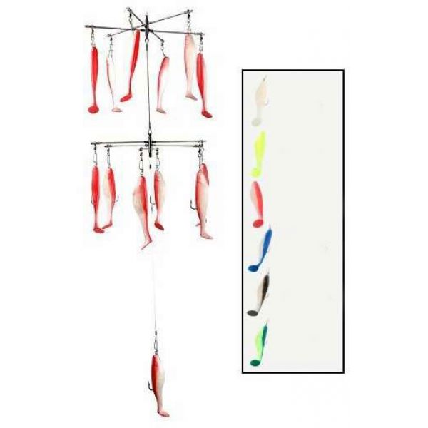 Strike Point 12SSBR Rigged Shad Bar Pearl/Black