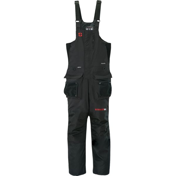 Striker Ice Climate Bib - Black/Red Logo - 2XL