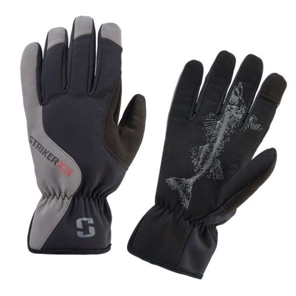 Striker ICE Rigging Softshell Glove - Black/Gray - 2XL