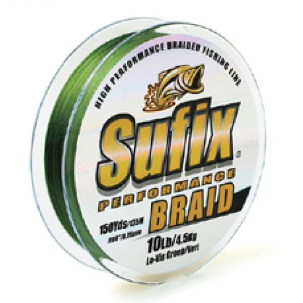 Sufix 663-210G Performance Braid 10Lb 1200Yds Lo-Vis Green