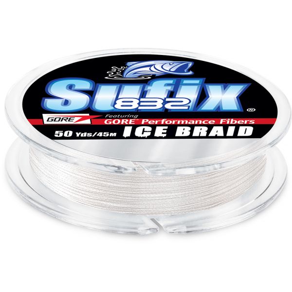 Sufix 832 Advanced Ice Braid - 50yds - Ghost - 10lb