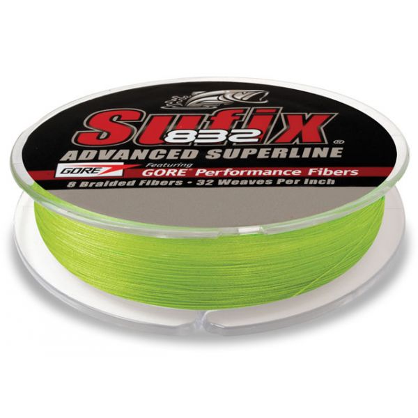 Sufix 832 Advanced Superline 660-006L Neon Lime 6lb 150yds