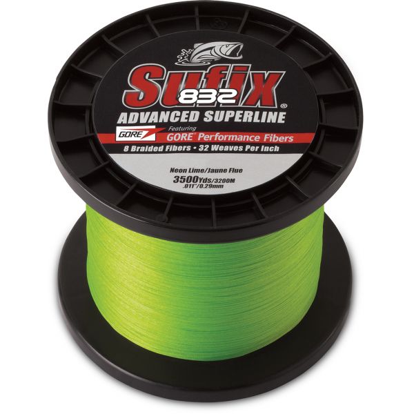 Sufix 832 Advanced Superline 660-415L Neon Lime 6lb 3500yds