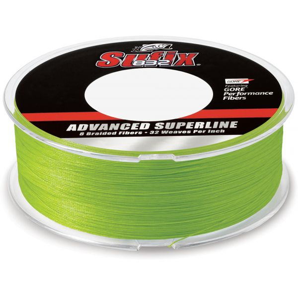 Sufix 832 Advanced Superline 660-215L Neon Lime 15lb 600yds