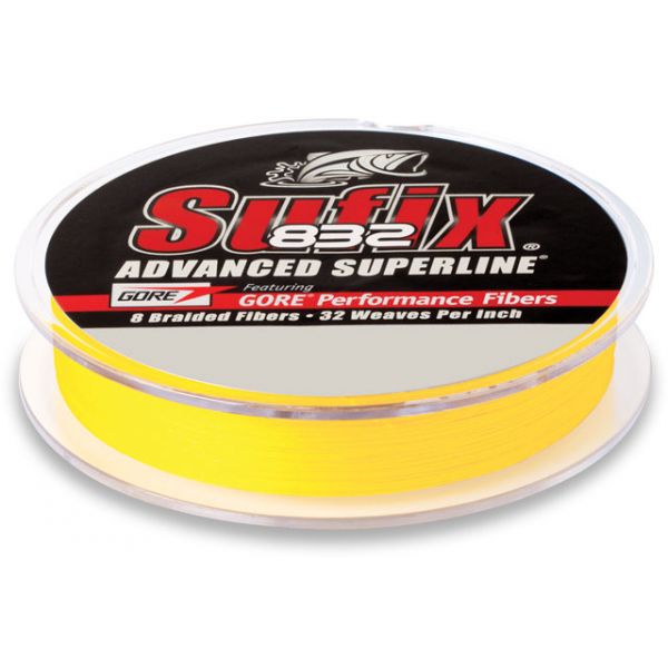 Sufix 832 Advanced Superline 660-006Y Hi-Vis Yellow 6lb 150yds