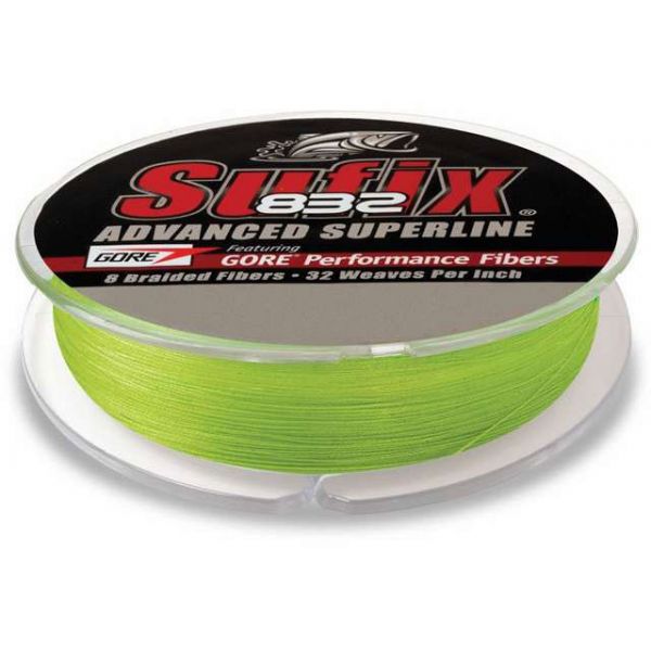 Sufix 660-108L 832 Advanced Superline Braid - 8lb - 300yd - Neon Lime