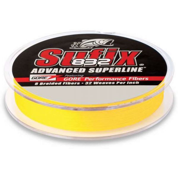 Sufix 660-108Y 832 Advanced Superline - 8lb - 300yd - Hi-Vis Yellow