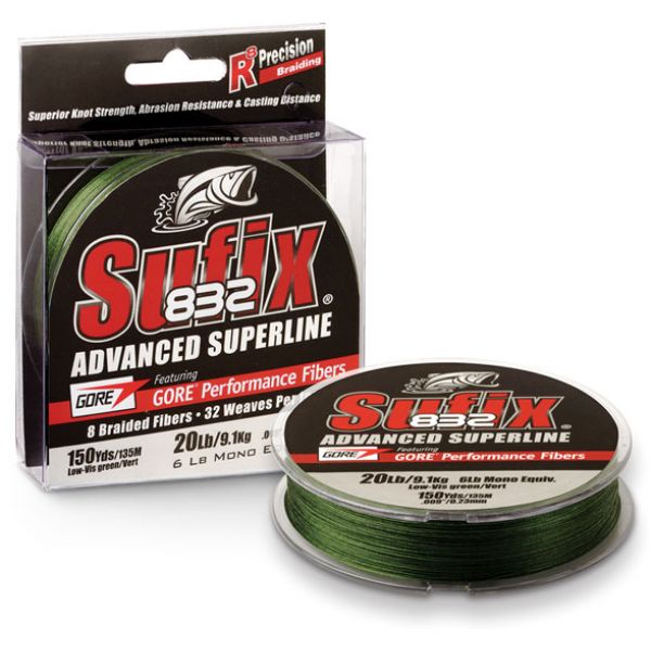 Sufix 832 Advanced Superline Lo-Vis Green 150 yds