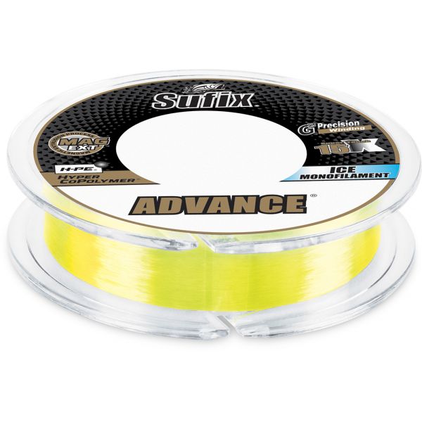 Sufix Advance Ice Monofilament - 100yds - Neon Lime - 2lb