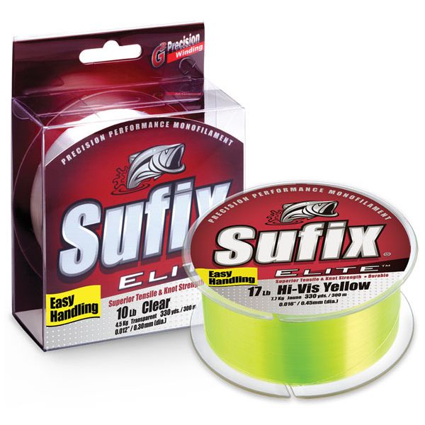 Sufix Elite Monofilament Fishing Line Hi-Vis Yellow