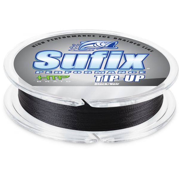 Sufix Performance Tip Up Ice Braid - 50yds - Black  - 15lb