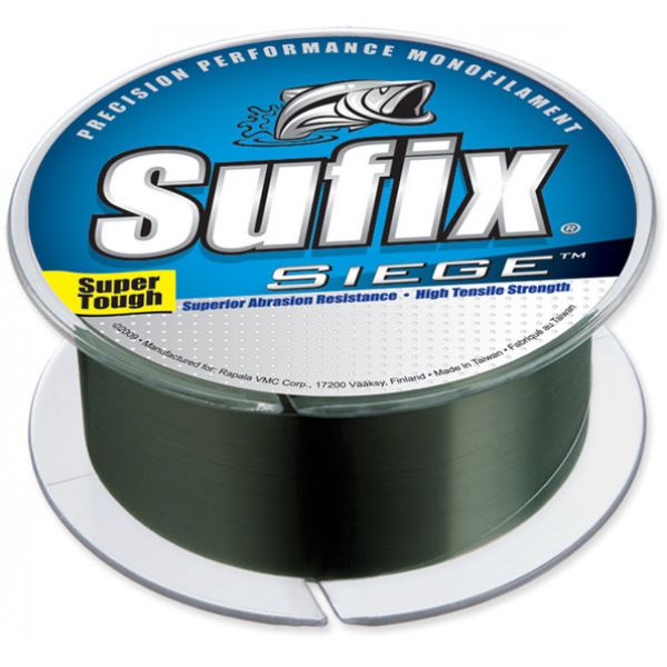 Sufix Siege 662-104G Monofilament Fishing Line Smoke Green 4lb 330yds