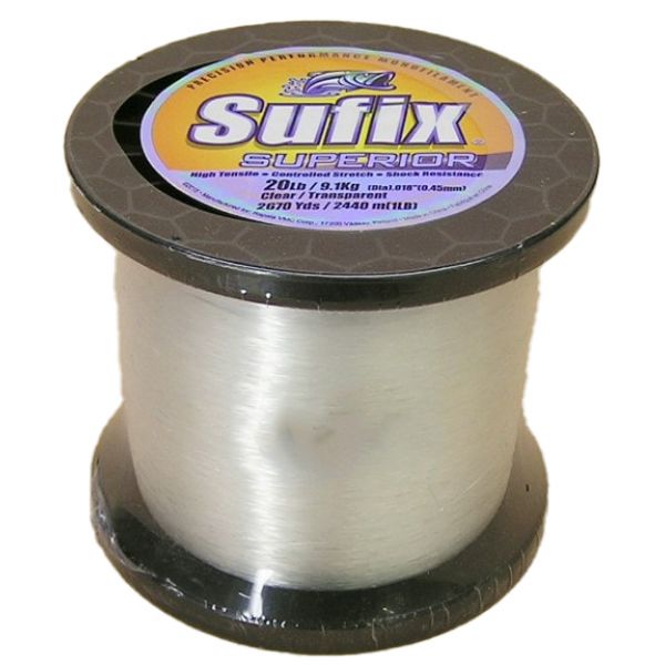 Sufix Superior 1lb Spool Clear 20lb/2670yds