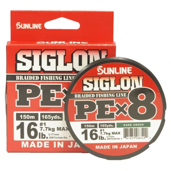 Sunline Siglon PEx8 Braided Line - Dark Green 16lb