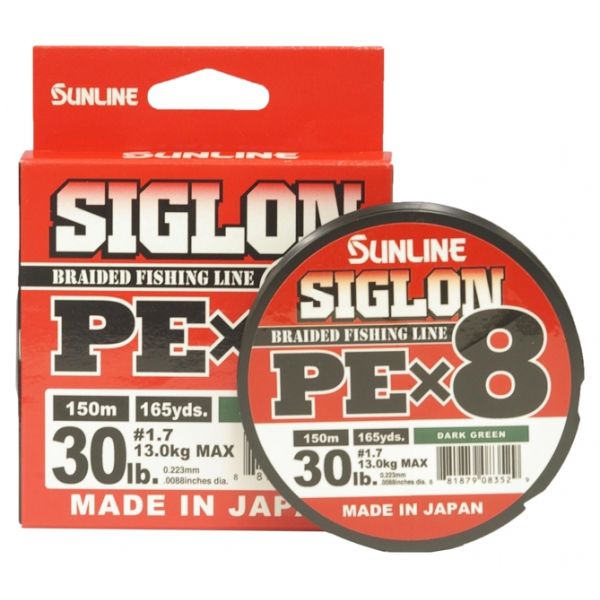 Sunline Siglon PEx8 Braided Line - Dark Green 30lb