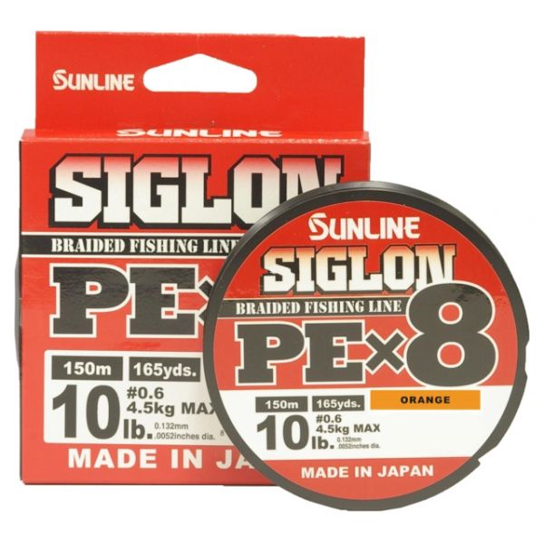 Sunline Siglon PEx8 Braided Line - Orange 10lb