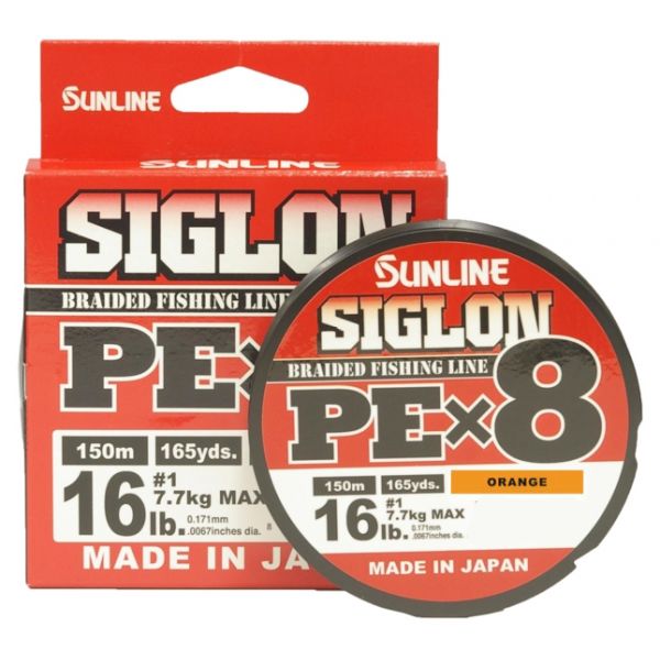 Sunline Siglon PEx8 Braided Line - Orange 16lb