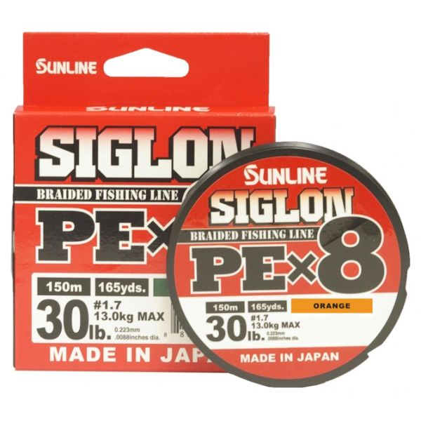 Sunline Siglon PEx8 Braided Line - Orange 30lb