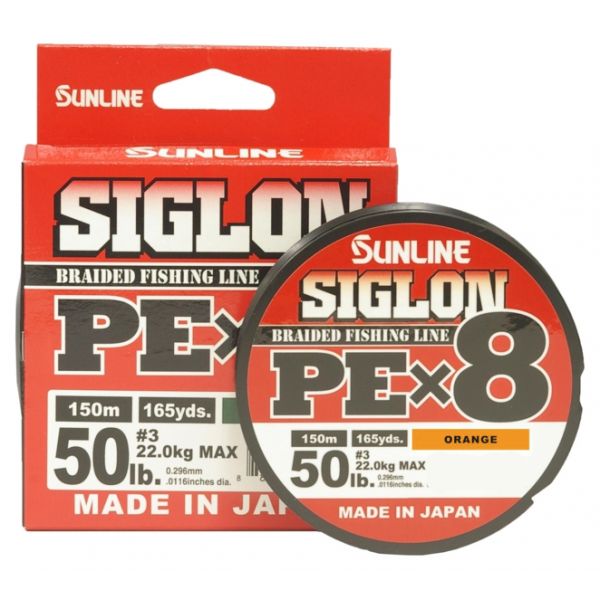 Sunline Siglon PEx8 Braided Line - Orange 50lb