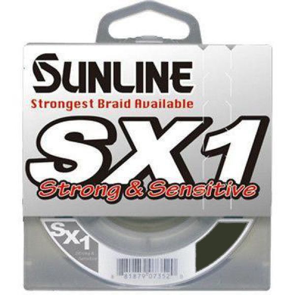 Sunline SX1 Braided Line - Deep Green - 10lb