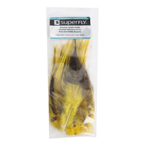 Superfly ASB-02 Attractor Saddle Hackle - Yellow