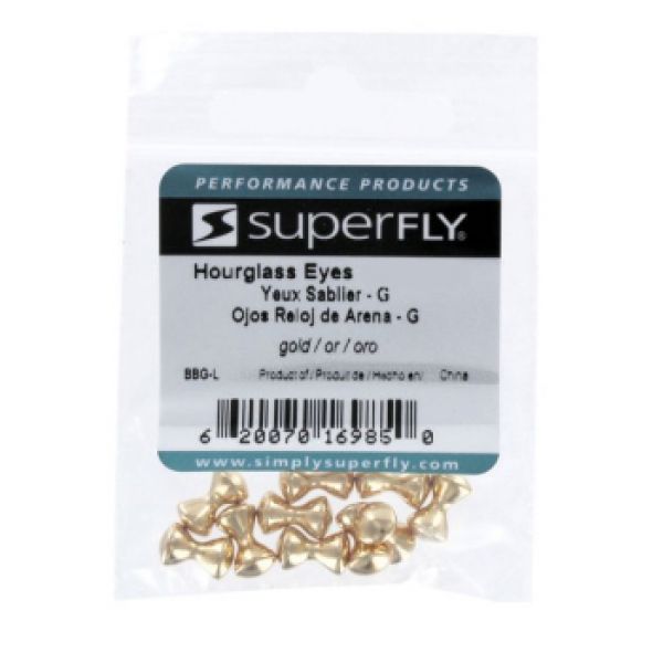 Superfly Hourglass Eyes - Gold - Medium (3/16 in.) - 25 Pack