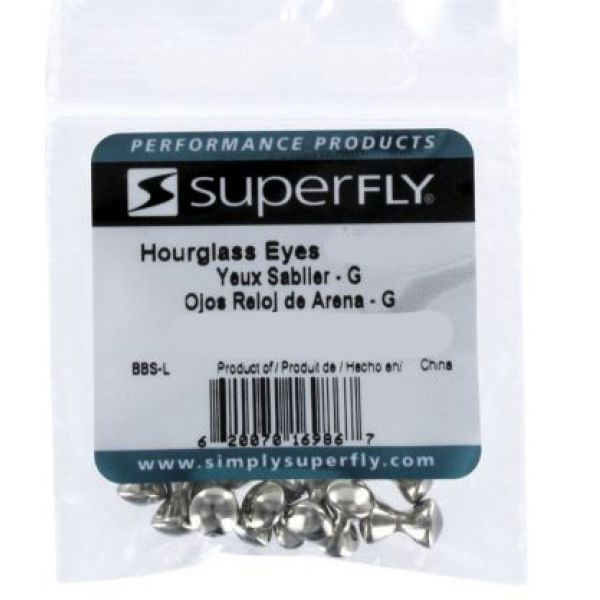 Superfly Hourglass Eyes - Plain - Large (7/32 in.) - 25 Pack