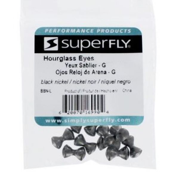 Superfly Hourglass Eyes - Black - Medium (3/16 in.) - 25 Pack