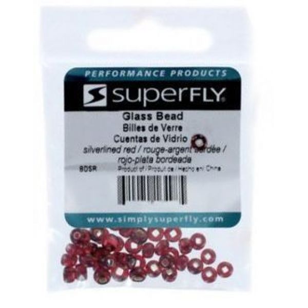 Superfly Silverlined Glass Beads - Red - 6/0 Large