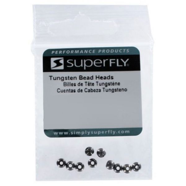 Superfly Tungsten Bead Heads - Black - Medium (1/8 in.) - 25 Pack