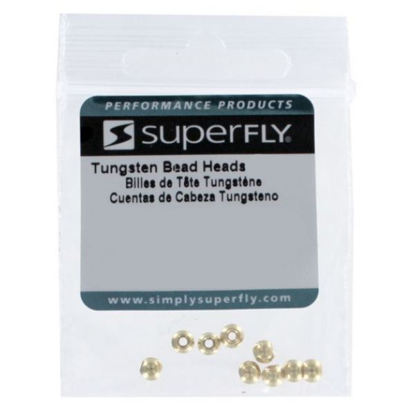 Superfly Tungsten Bead Heads - Gold - Medium (1/8 in.) - 25 Pack