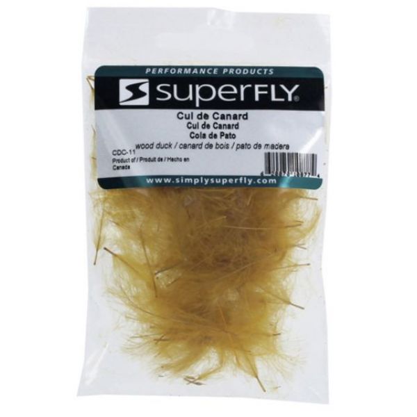 Superfly Cul De Canard (CDC) Duck Feather - Wood Duck