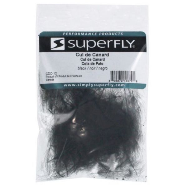 Superfly Cul De Canard (CDC) Duck Feather - Black