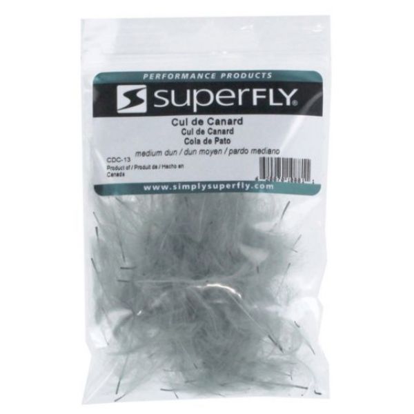 Superfly Cul De Canard (CDC) Duck Feather - Medium Dun