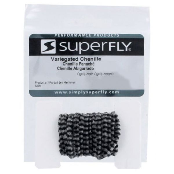 Superfly Variegated Chenille - Grey/Black - Small