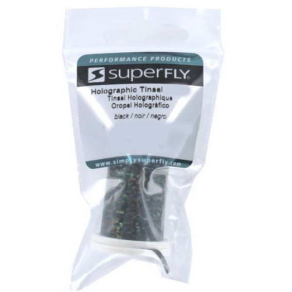 Superfly Holographic Tinsel - 1/16 in. - Black