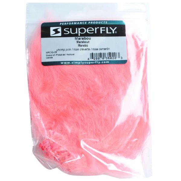 Superfly MRDQ-29 Strung Marabou - Shrimp Pink