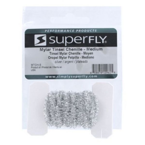 Superfly Mylar Tinsel Chenille - Silver