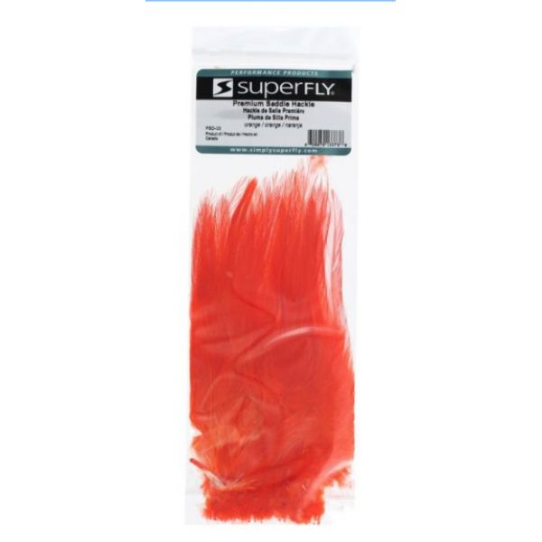 Superfly Premium Strung Saddle Hackle - Orange