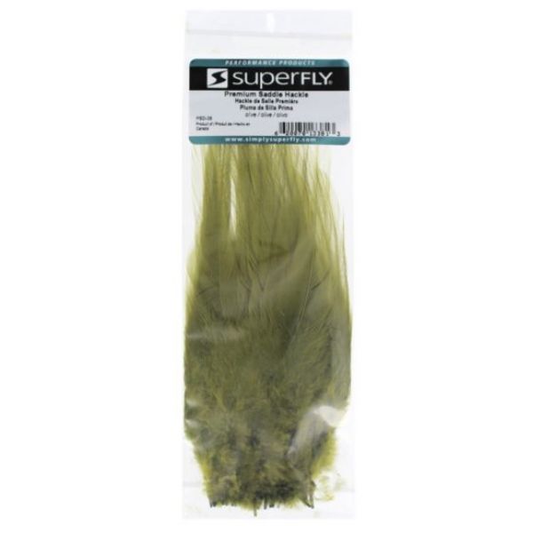 Superfly Premium Strung Saddle Hackle - Olive