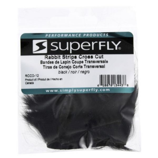 Superfly Cross Cut Rabbit Strips - Black