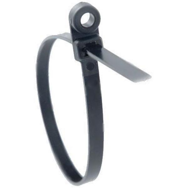 T-H Marine Radiused Cable Tie - 7-1/2in - Black - 100 Pack