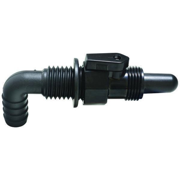 T-H Marine Aerator Spray Head with Valve - 90 Degree - Black