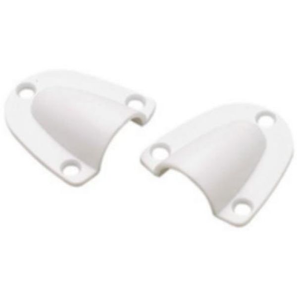 T-H Marine Clam Shell Vent - 1-7/8in Opening - 2in Base - White - Pair