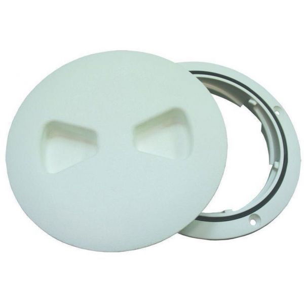 T-H Marine Sure-Seal Deck Plate - Twist Out - 4in Diameter - White