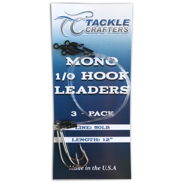 Tackle Crafters Mono J-Hook Leader 1/0 - 3 pack