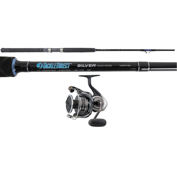 TackleDirect BGMQ5000D-H/TDSBS701MH Silver Hook Boat Spinning Combo