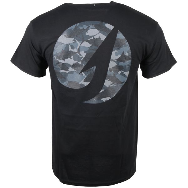 TackleDirect Fish Camo Short Sleeve T-Shirt - Black - 2X-Large