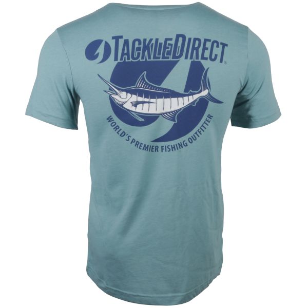 TackleDirect Marlin Short Sleeve T-Shirt - Heather Ocean Blue - 2X-Large