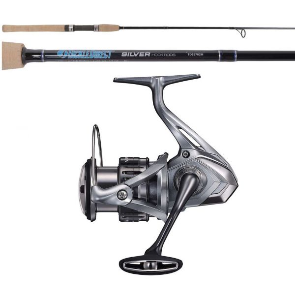 TackleDirect NASC3000HGFC/TDSS702M Silver Hook Spinning Combo